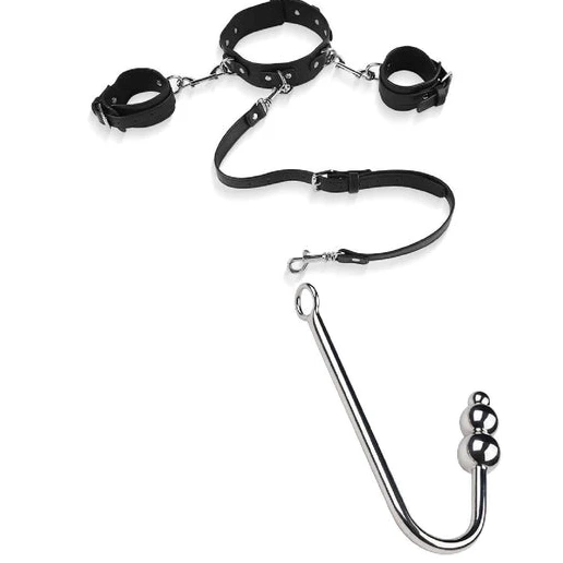 Anal Cuffs Beaded and 5334 Hook Elegant with Collar 0528